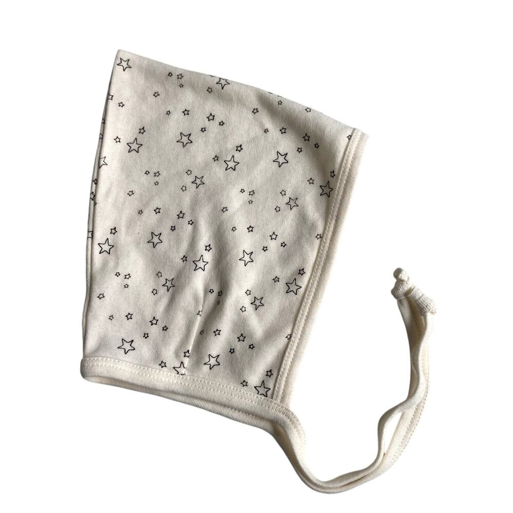Quincy Mae Pixie Bonnet - Stars - Cream Black - 6-12M
